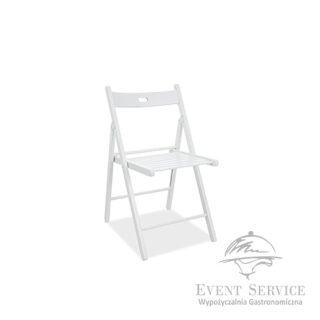  Krzesło składane drewniane kolor biały